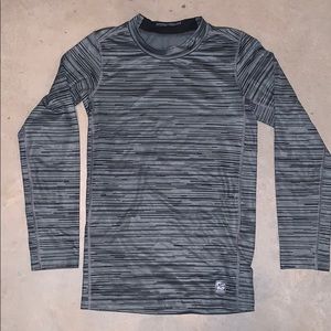 Gray Kids Dri-Fit Long Sleeve Compression Shirt